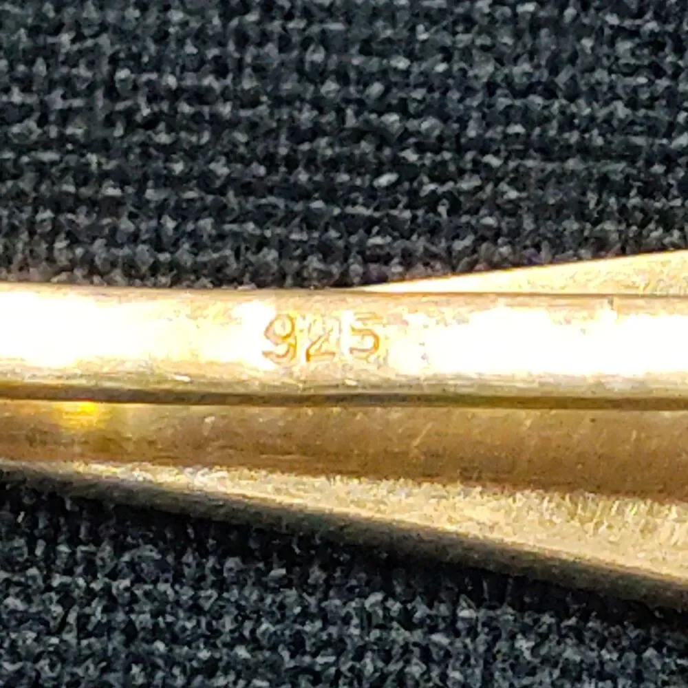 Striking Sterling Silver 925 Vintage Zuni-Style Abalone Inlay Money Tie Clip